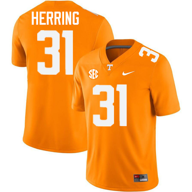 #31 Caleb Herring UT Vols Jerseys,Tennessee Volunteers College Football Jerseys Stitched-Orange
